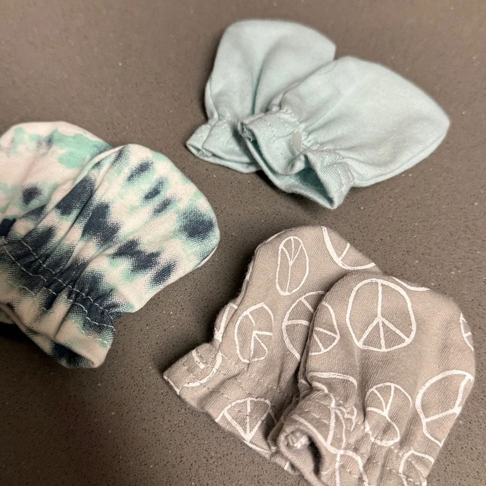 newborn infant mittens set of 3